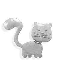 Oxidized Cat Pin/Pendant