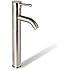 Decor Star BRG01-TB-U Single Handle Bathroom Lavatory Vanity Vessel Sink Faucet cUPC NSF Lead Free Tall Brushed Nickel