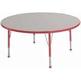 48" Round Activity Table with Adjustable Standard Legs - Red