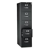 HON(R) 310 Series 5-Drawer Letter File, Black