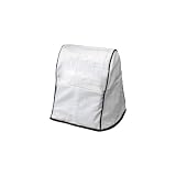 KitchenAid KMCC1WH Stand Mixer Cloth Cover, White with Black Trim