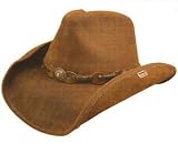 31mntfyNO9L. SL160  Stetson Black Leather Roxbury Western Hat
