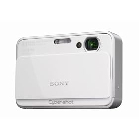 Sony DSCT2W Digital Camera - White (8.1MP, 3x Optical Zoom) 2.7" LCD 4GB Internal Memory