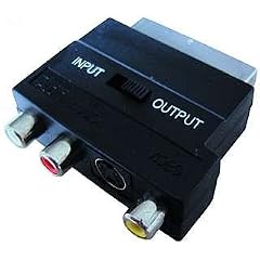S-Video Adapter Scart 1x S-VHS SVHS BU+3x Cinch Chinch Buchse