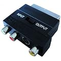 S-Video Adapter Scart 1x S-VHS SVHS BU+3x Cinch Chinch Buchse
