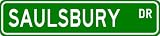 SAULSBURY Street Sign ~ Personalized Family Lastname Sign ~ Gameroom, Basement, Garage Sign **