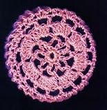 Bubblegum Pink Floral Crocheted Hair Bun Cover- LARGE