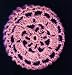 Bubblegum Pink Floral Crocheted Hair Bun Cover- LARGE
