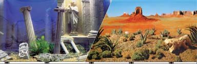 Double Sided Atlantis Aquarium Background, 19″ x 50″