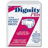 Dignity Plus Disposable Adult Fitted Briefs, Extra Large 59 Inches - 64 Inches - 8 ea / pack, 8 packs / Case