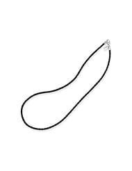 Reflections Sterling Silver Black Leather Pandora Compatible Bead Necklace 17.00 inches