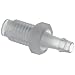 Value Plastic ABR013-J1A-J1A Barbed Tube Fitting Threaded Adapter 1/4-28 UNF Bottom Sealing Rotating Thread X 1/8" (3.2 mm) Tube ID Natural Kynar PVDF over Natural Kynar PVDF (pack of  25)