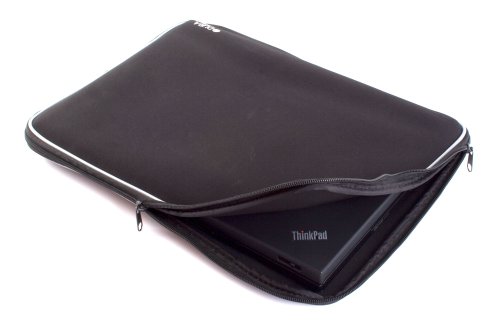 DURAGADGET 14" Black Water Resistant Laptop Sleeve For Lenovo Thinkpad T410S