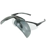 Pyramex Onix Plus Flip Up Safety Glasses Black Frame Clear & Grey Lens