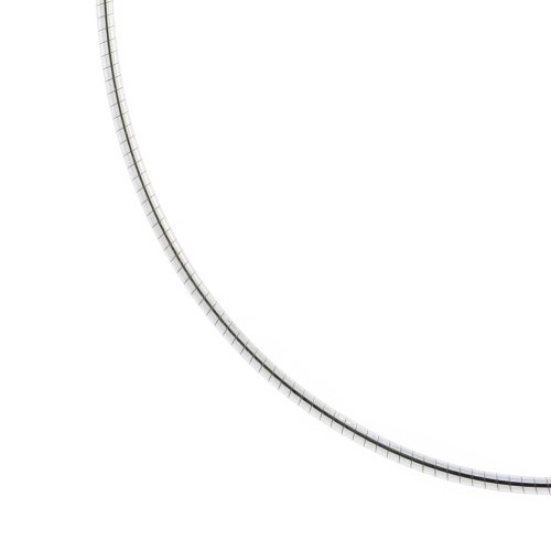 Karat Platinum 1mm Omega Chain Necklace, 18