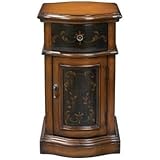 IMAGE OF Milliken Walnut Hand-Painted Detail Chairside Table