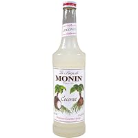 Monin Flavored Syrup, Coconut, 33.8-Ounce Plastic Bottles (Pack of 4)