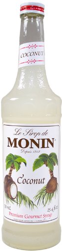 Monin Flavored Syrup, Coconut, 33.8-Ounce Plastic Bottles (Pack of 4)