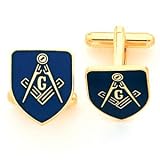 Thumbnail image for Masonic Cuff Links Set – Yellow Gold Plated
