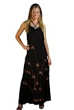 LONG BLACK BAMBOO SUMMER DRESS
