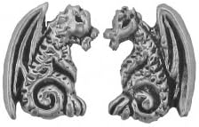 Dragon Post Earrings .925 Sterling Silver