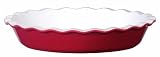 Emile Henry 12-Inch Pie Dish, Cerise Red