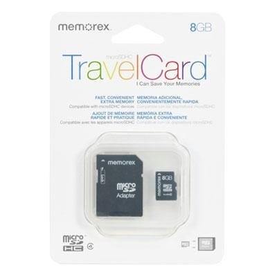 Memorex 8 GB Micro SDHC Class 4 Flash Memory Card 32020022227