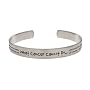 Eve's Addiction What Cancer Cannot Do Stainless Steel Cuff Bracelet