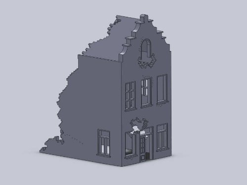 Imagen 2 de Airfix A75005 Belgian Ruin 1 European Town House - Maqueta de casa en ruinas (resina sin decorar, escala 1:76)