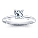 Image of 18ct Solid White Gold 0.32ct Princess Diamond Solitaire Engagement Ring