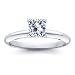 18ct Solid White Gold 0.25ct Princess Diamond Solitaire Engagement Ring