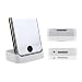 Tisch Ladestation / Docking Station / Ladeger�t mit Kopfh�reranschluss in Weiss f�r iPod, iPhone 3G und 3GS