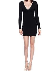 V-neck Elastane/Polyester/Ponte/Viscose Long Sleeves Cocktail Bandage Dress/Bodycon Dress/Party Dress/Mini Dress 