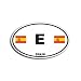 E SPAIN Espana Country Auto Oval Flag - Window Bumper Sticker