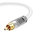 Mediabridge ULTRA Series Subwoofer Cable (15 Feet) - Dual Shielded with Gold Plated RCA to RCA Connectors - White - (Part# CJ15-6WR-G1 )