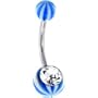 Crystalline Gem Cabana Beach Ball Belly Ring