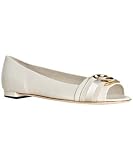 31mp6AT33SL. SL160  Gucci ivory leather Interlocking peep toe flats