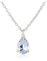 Judith Ripka "La Petite" Pear Shaped Pendant Necklace on Chain Necklace