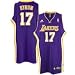 adidas Los Angeles Lakers #17 Andrew Bynum Purple Swingman Basketball Jersey