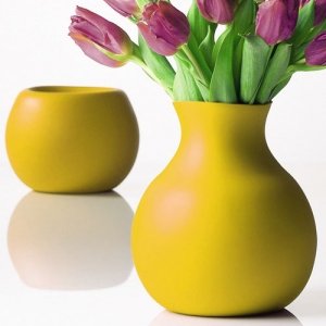 Gummivase gelb groß Menu