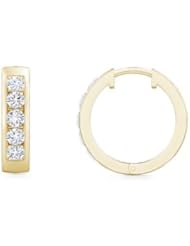 0.52 ct Round Diamond Hoop Earrings