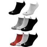 Puma Invisible Socks (Pack of 3 Pairs) (Size: 9-11) (Colour: Red / White / Black )