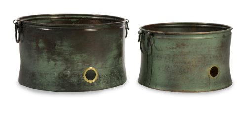 Set of 2 Leva Copper Verdigris Hose Holder