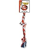 Flossy Chews Cottonblend Color 3-Knot Rope Tug, Small, 15-Inch