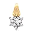 14K Two-Tone Gold Diamond Pendant - 0.25 Ct.