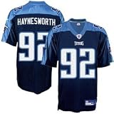 Reebok NFL Equipment Tennessee Titans #92 Albert Haynesworth Light Blue Replica Jersey