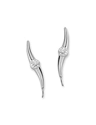 The Ear Pin 10k White Gold Diamond Earrings (0.02 cttw, I-J Color, I2-I3 Clarity)