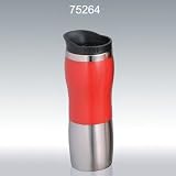 Search : Creative Home 15 oz Stainless Steel Travel Mug with Red Band
