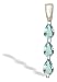 14K White Gold Genuine Pear Aquamarine 3-Stone Pendant