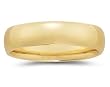6 mm Plain Domed Comfort-Fit Men's Wedding Band in 14k Yellow Gold